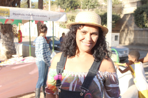 Janaina Rodrigues, ex-moradora de rua, participou da festividade