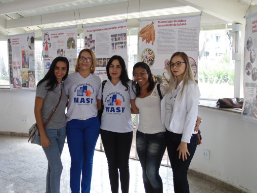 Equipes do NASF, Agentes de Saúde e Rosilene Gomes colaboraram na recepção aos visitantes