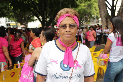 A participante Salete de Carvalho teve câncer de mama, mas enfrentou e saiu vitoriosa
